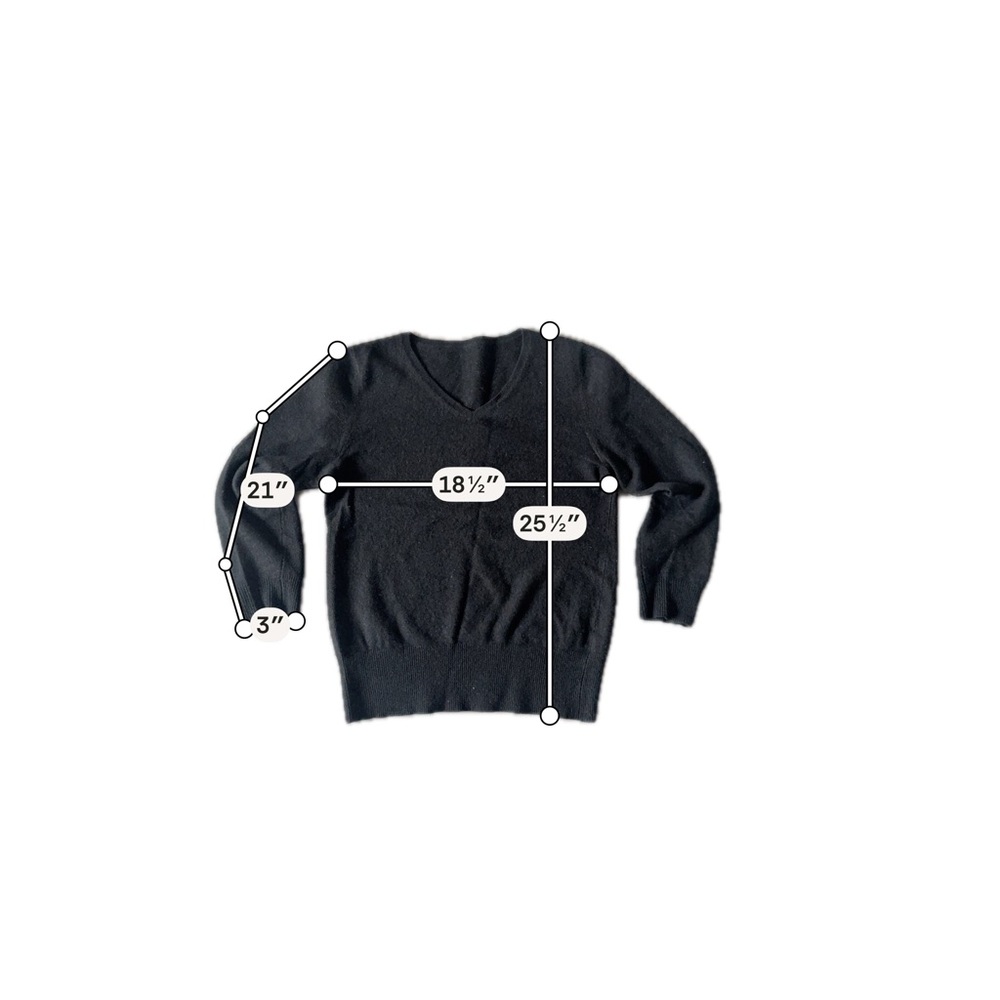 Classic Black V-Neck Women's Sweater